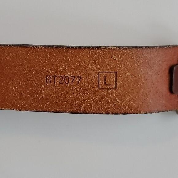 FOSSIL BROWN LEATHER TWO-TONE BELT SIZE LARGE - Picture 7 of 8